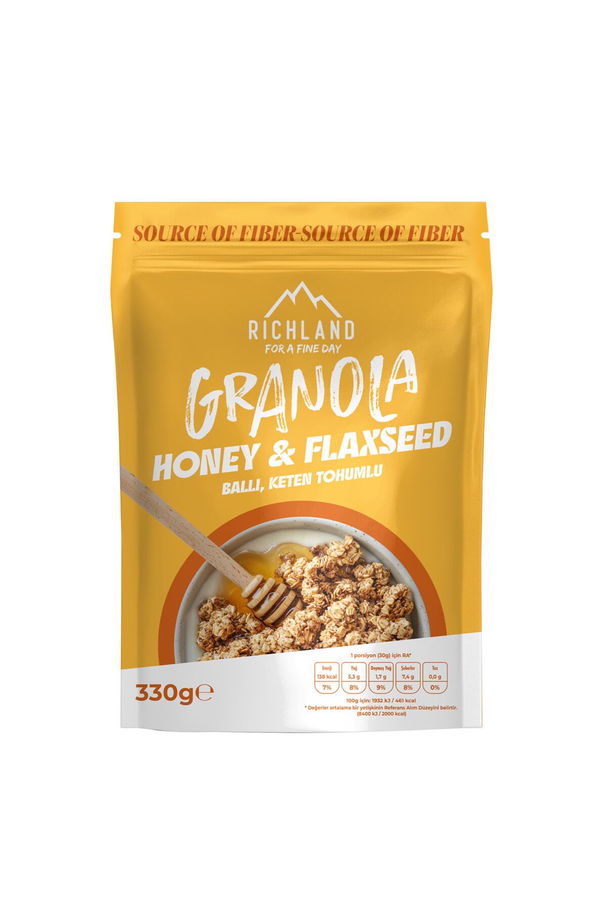 Granola Yulaflı Ballı ve Keten Tohumu 330G
