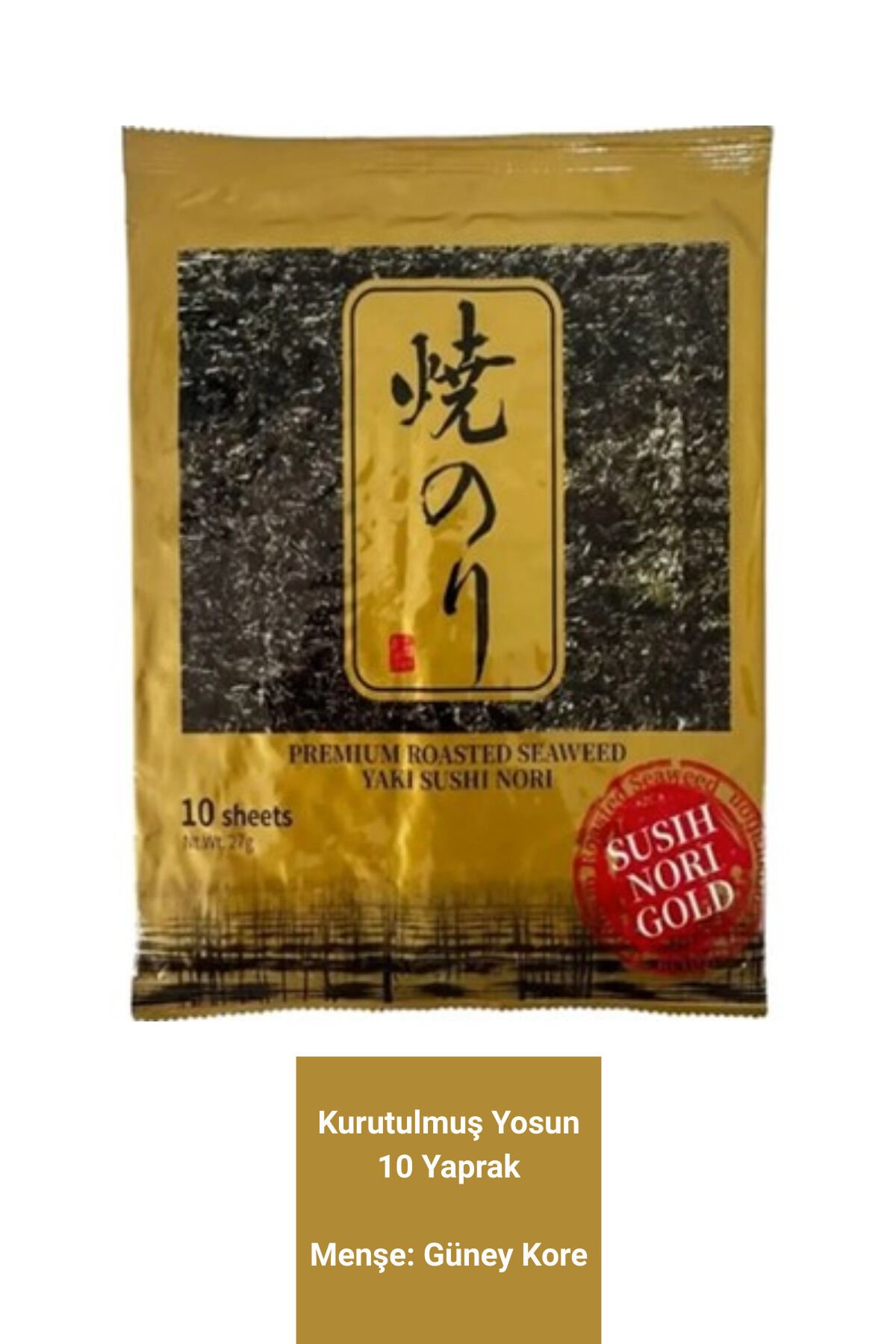 Premium Roasted Yaki Sushi Nori Deniz Yosunu 10 Adet