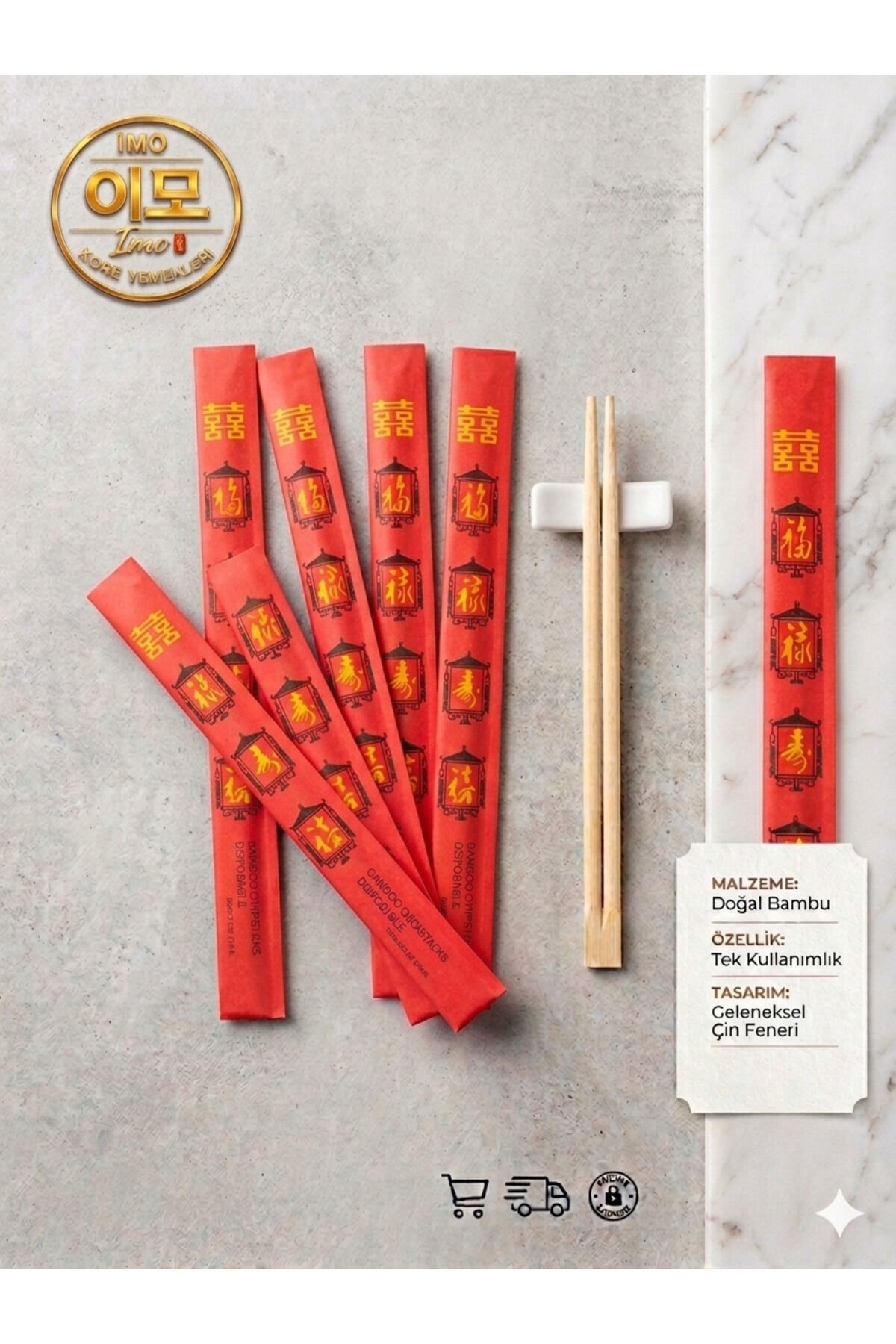 Bambu Chopstick 10 Çift 24 Cm