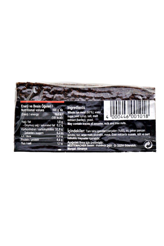 Pumpernickel Alman Ekmeği 500 gr