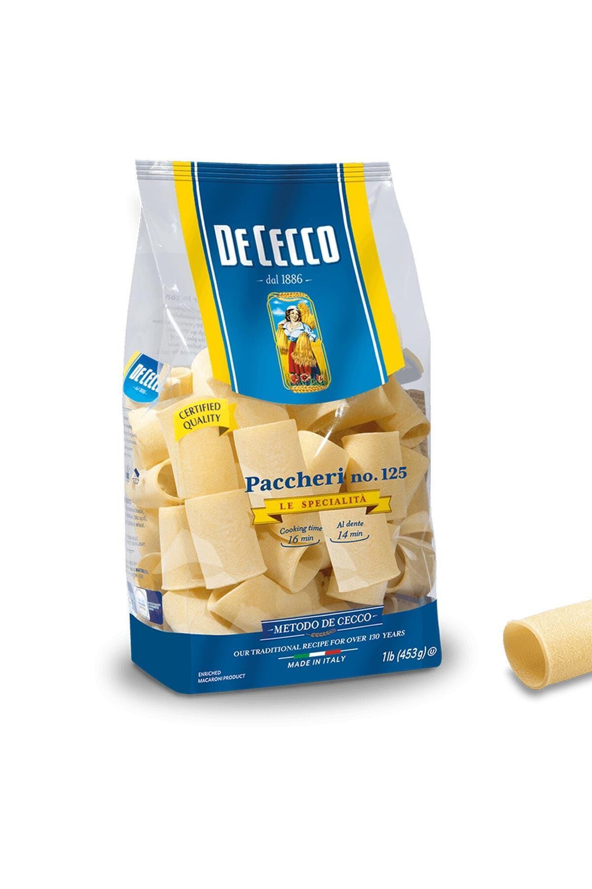 Paccheri Kalın Boru Makarna 500 GR