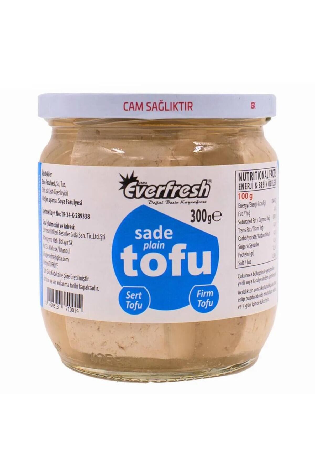 Sade Sert Tofu 300gr / Yüksek Protein